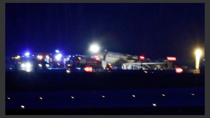 La aeronave pertenece a la compañía rusa Aeroflot.