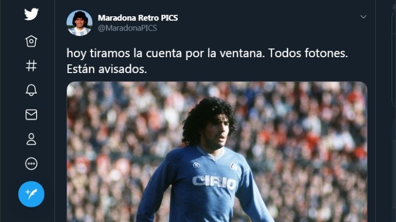 “Hoy tiramos la cuenta por la ventana. Todos fotones