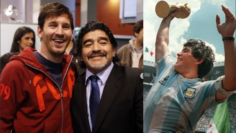 Messi recordó uno de sus encuentros con Diego y Pelé eligió postear al astro con la copa del mundo en mano.
