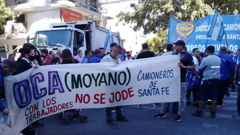 La mayoría de los empleados de Oca está nucleado en el sindicato de los Camioneros.