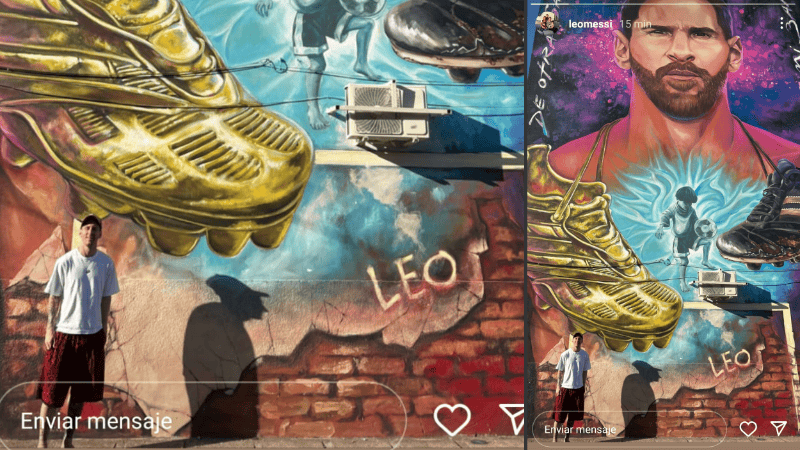 La imagen en el estado de Instagram de Messi.
