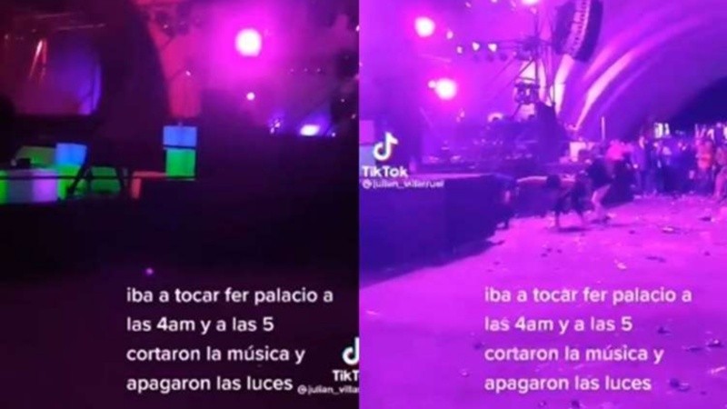 Imágenes de los disturbios en uno de los boliches de San Lorenzo.