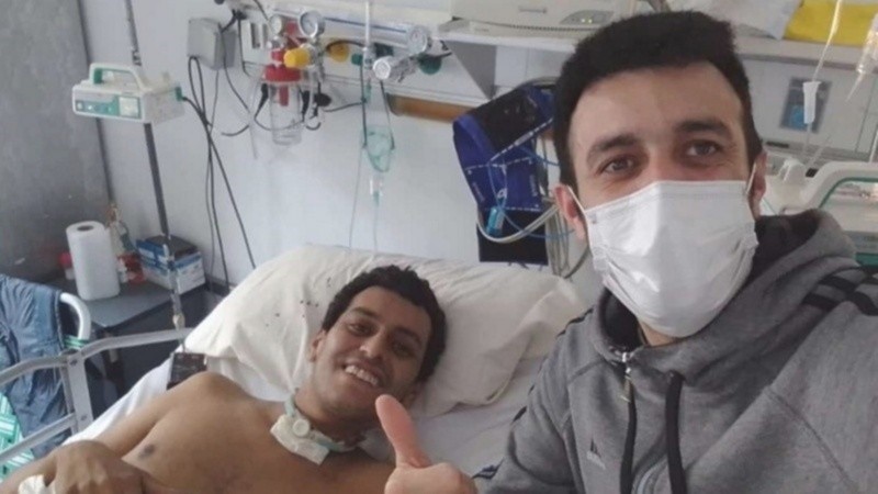 Sanabria el día de la primera alta médica.