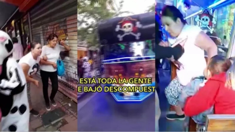 Paseo accidentado en el trencito de la alegría de Mar del Plata.