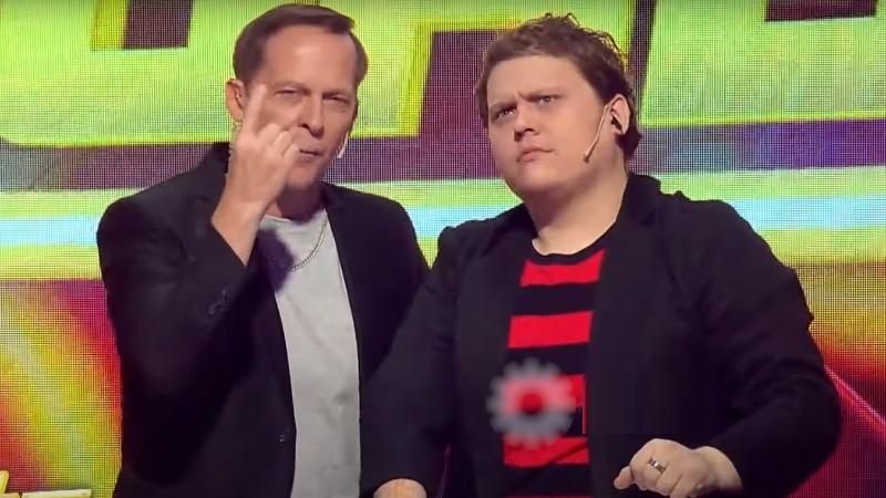 Matías y Luca Martin en el estreno de 