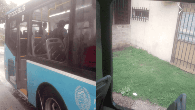 Así quedó la unidad, sin el enorme ventanal.