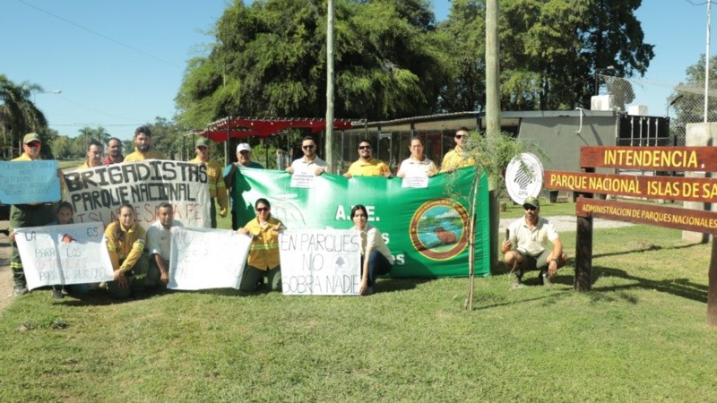 El reclamo de los trabajadores de Parque Islas de Santa Fe.