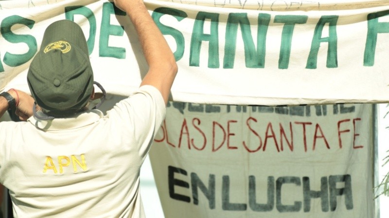 El reclamo de los trabajadores de Parque Islas de Santa Fe.