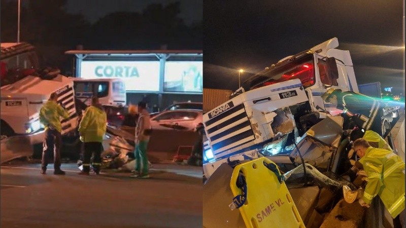En total, los vehículos involucrados en el grave accidente fueron el camión y otros nueve vehículos.