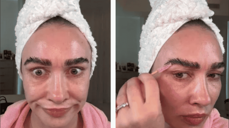 La mujer sube contenido en sus redes sociales para lucir sus cejas.