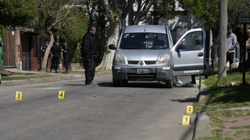 El utilitario en el que fue baleado Farías el viernes de la semana pasada.