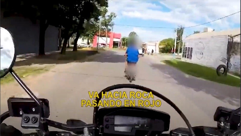 La imagen tomada por la Policía de la persecución.