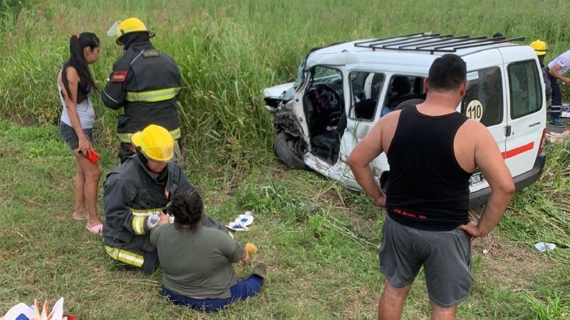 La Peugeot Partner involucrada en el accidente.