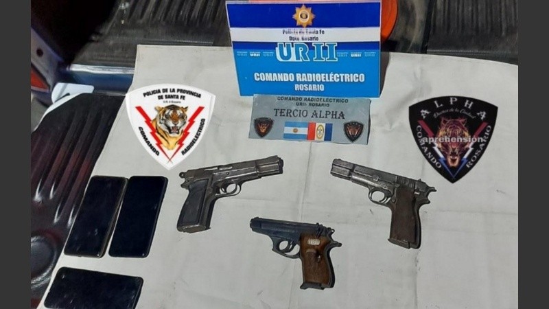 Las armas incautadas en Garzón al 1600 bis en octubre de 2023.