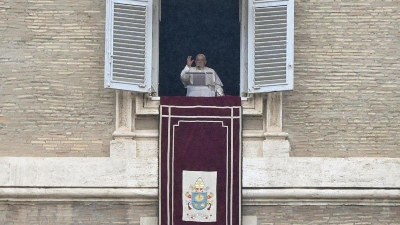 El Papa este domingo en el rezo del Ángelus.