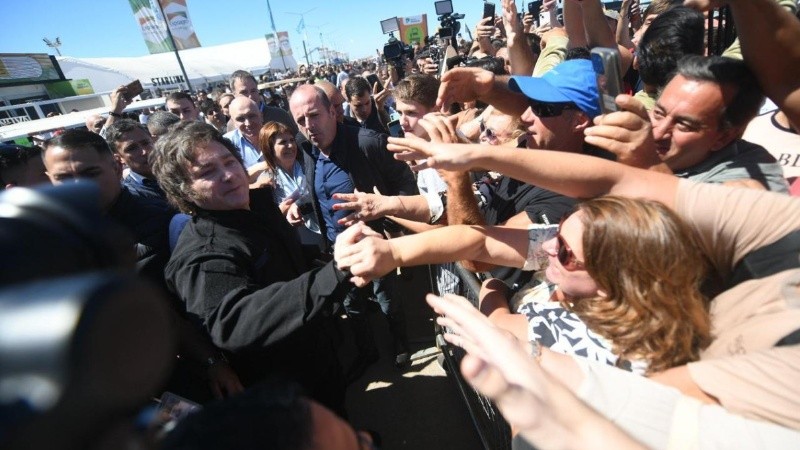 El paso de Milei este viernes en la Expoagro de San Nicolás