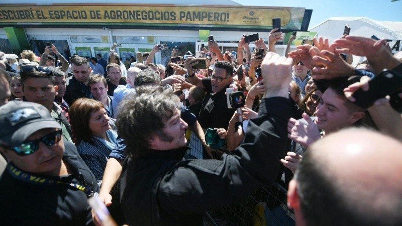 El paso de Milei este viernes en la Expoagro de San Nicolás