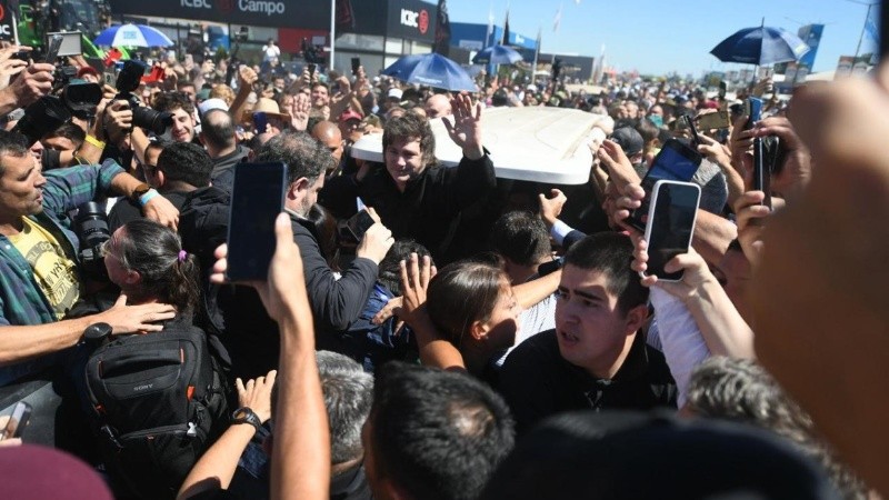 El paso de Milei este viernes en la Expoagro de San Nicolás