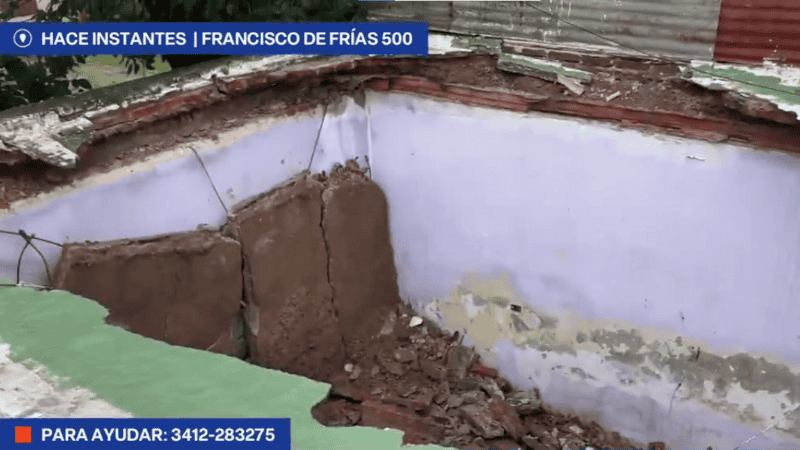 Así quedó el ingreso a la propiedad.