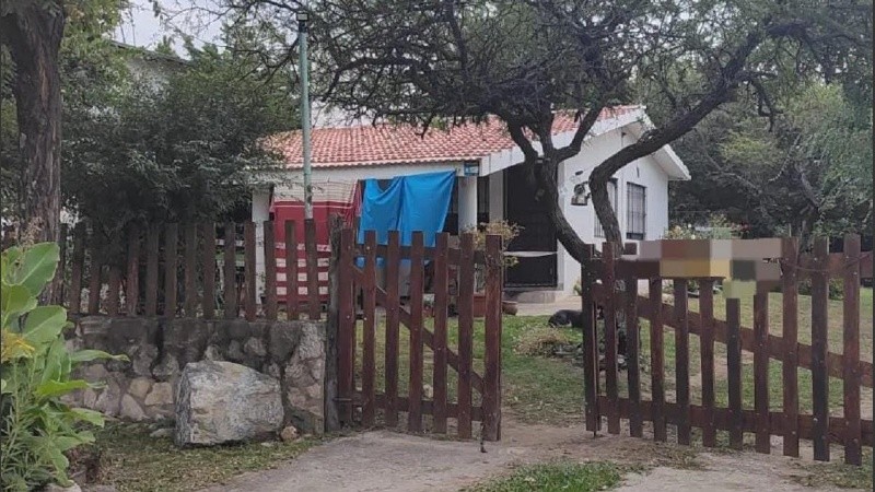 La casa en Los Reartes donde hallaron a la mujer asesinada y detuvieron al sospechoso.