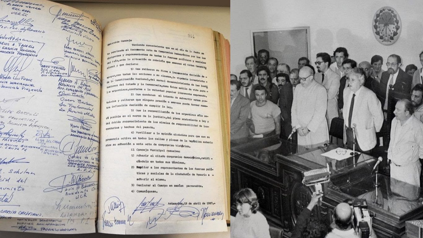 La Semana Santa en que el Palacio Vasallo fue “epicentro de defensa de la democracia” ante los carapintadas