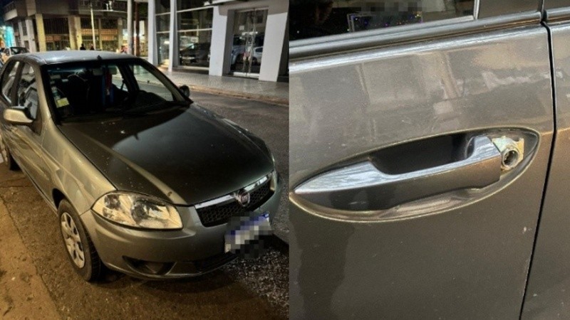 Uno de los vehículos robados en diciembre de 2024 en barrio Abasto de Rosario.