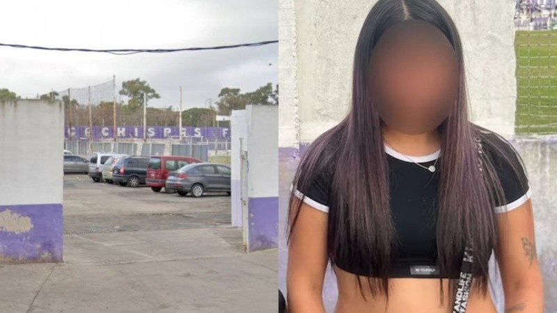 La joven detenida en el acceso al estadio de Sacachispas.