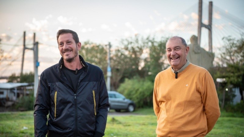 El secretario de Obras Públicas y el intendente de Granadero Baigorria.