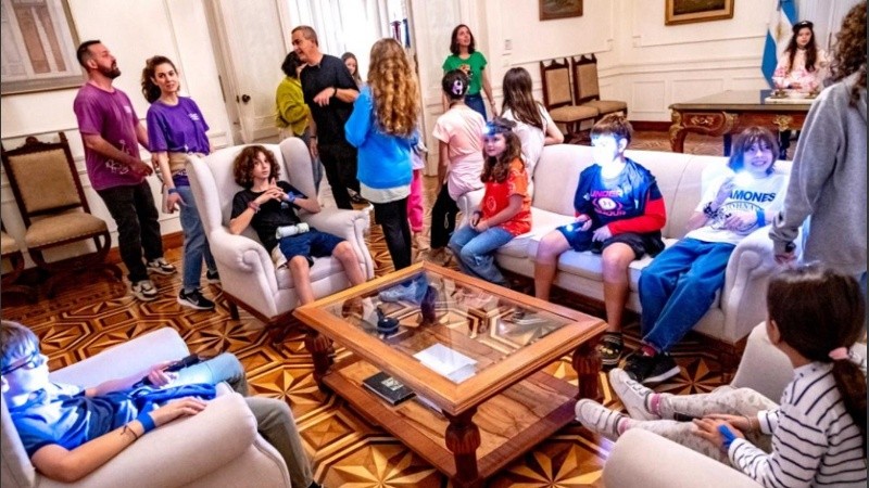 Una postal de la Aventura Nocturna en el Palacio municipal