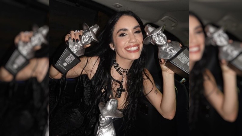 Lali Espósto celebra sus premios Gradel.