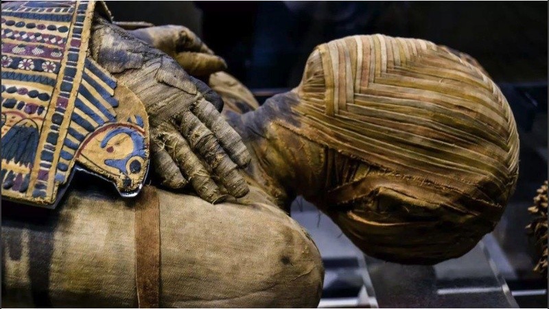 Gracias a las nuevas tecnologías los expertos pudieron estudiar en detalle las capas de lino.