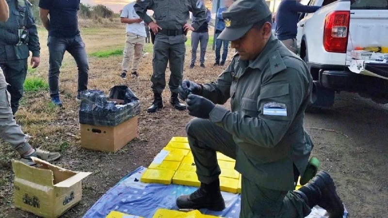 Gendarmería Nacional incautó más de 172 kilos de cocaína.