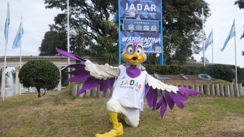 El personaje de los Jadar en el reloj que marca la cuentra regresiva para la fecha de inicio.