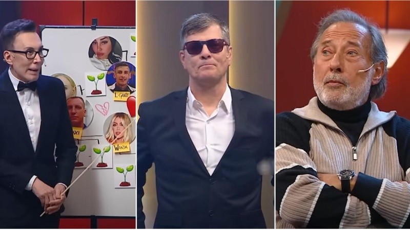 Marcelo Polino, Mario Pergolini y Guillermo Francella en 