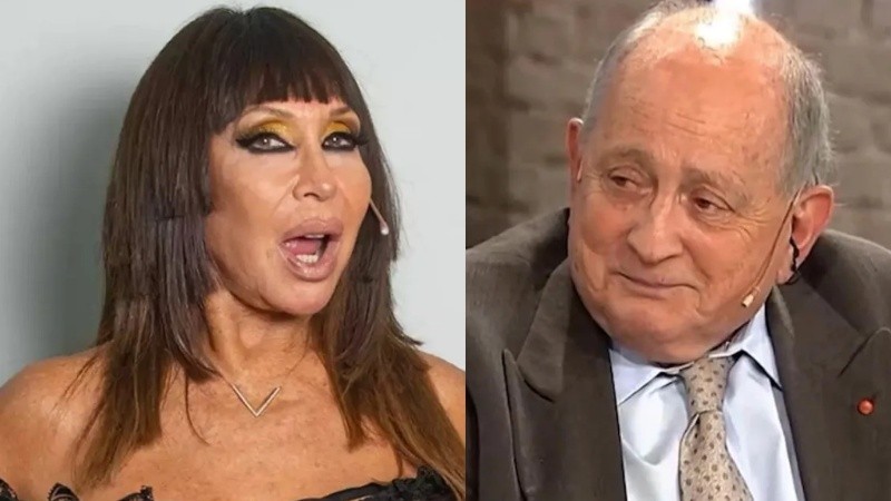 Moria Casán y Chiche Gelblung.