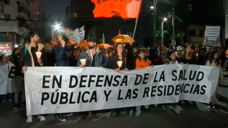 La movilización en defensa de la salud pública y sus trabajadores.