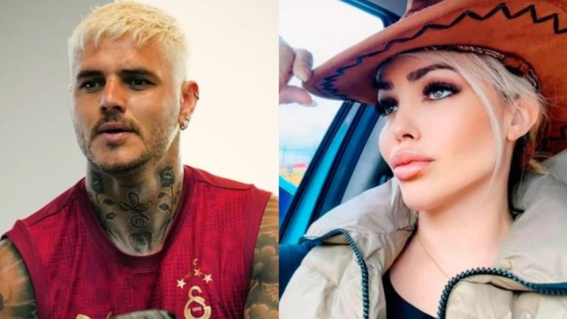 Mauro Icardi y Natasha Rey.