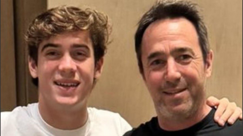 Franco Colapinto junto al empresario Marcos Galperin.