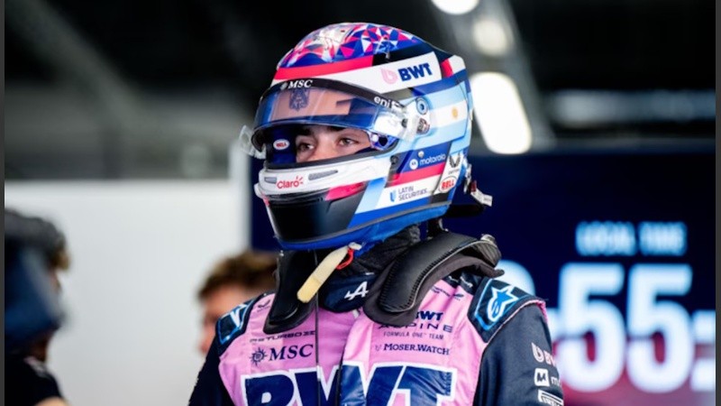 Una de las fotos de Franco Colapinto en los tests de los neumáticos en Hungría.