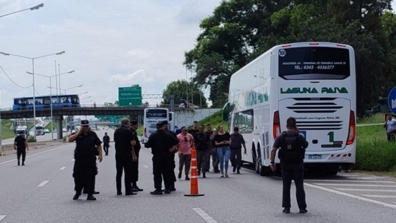 La balacera al micro Laguna Paiva en marzo de 2024.