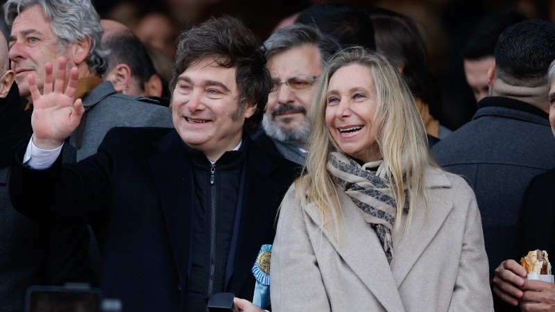 Los Milei el último sábado, en la Exposición Rural de Palermo.