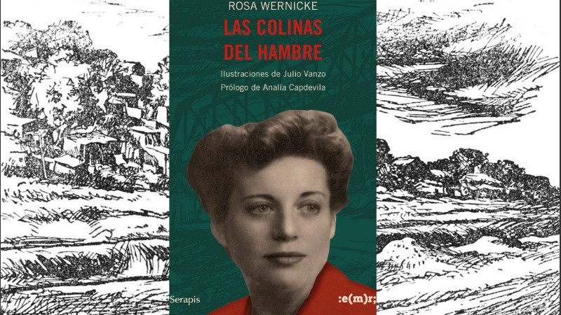 La tapa de la nueva edición de Las Colinas del Hambre sobre uno de los dibujos de Vanzo que lo ilustran.