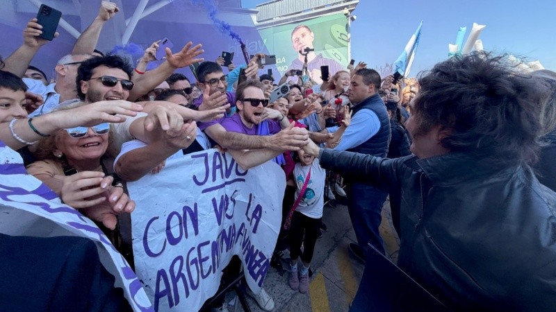 Javier Milei hizo una breve visita a Santa Fe este fin de semana