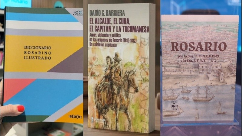 Algunos de los libros sobre la historia de la ciudad que se presentaron en la Feria del Libro.