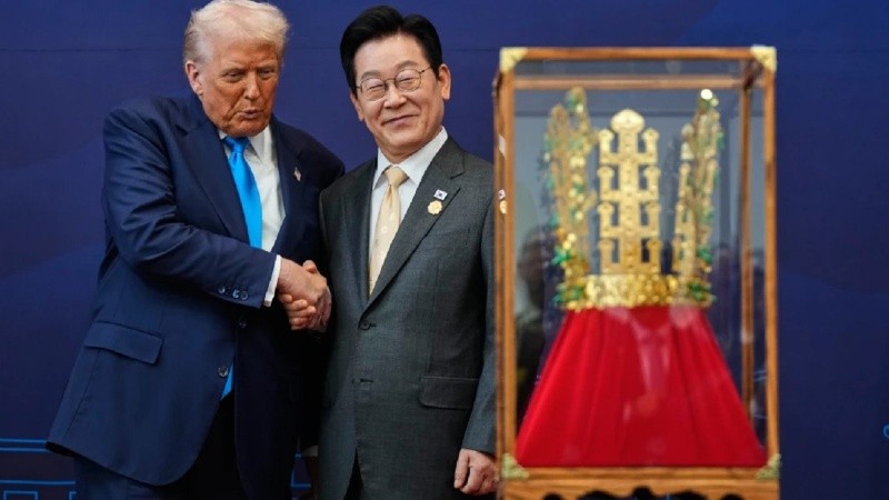 Donald Trump se reunió con el presidente surcoreano, Lee Jae-myung.
