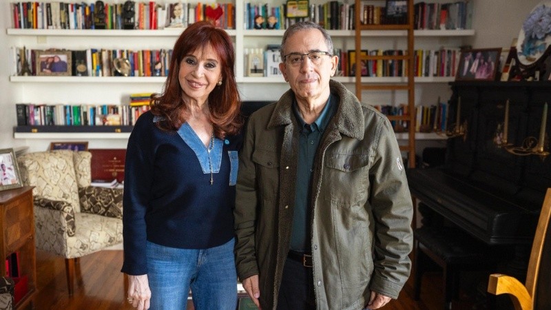 La expresidenta Cristina Kirchner y el abogado Carlos Maslatón.