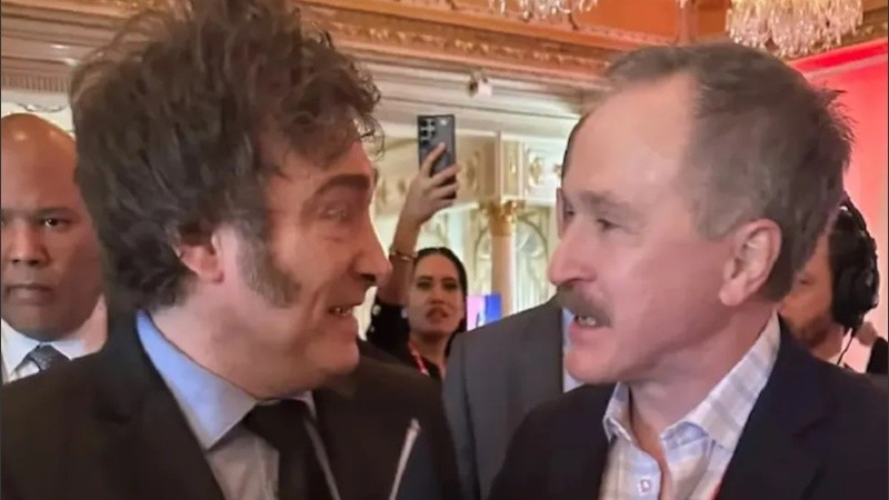 Javier Milei y Peter Lamelas.