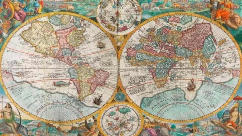 Un mapa de 1644 que reunía cartografía y arte.