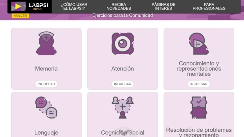 El portal también ofrece actividades para los estudiantes de la carrera de Psicología.