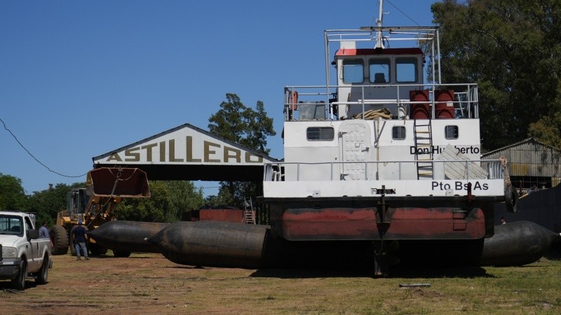 El astillero, sobre el arroyo Saladillo, está activo y sus propietarios quieren continuar con la actividad.